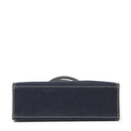Fendi Vintage FF Marble Tote Blue Denim Canvas — view 6
