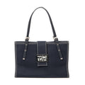 Fendi Vintage FF Marble Tote Blue Denim Canvas