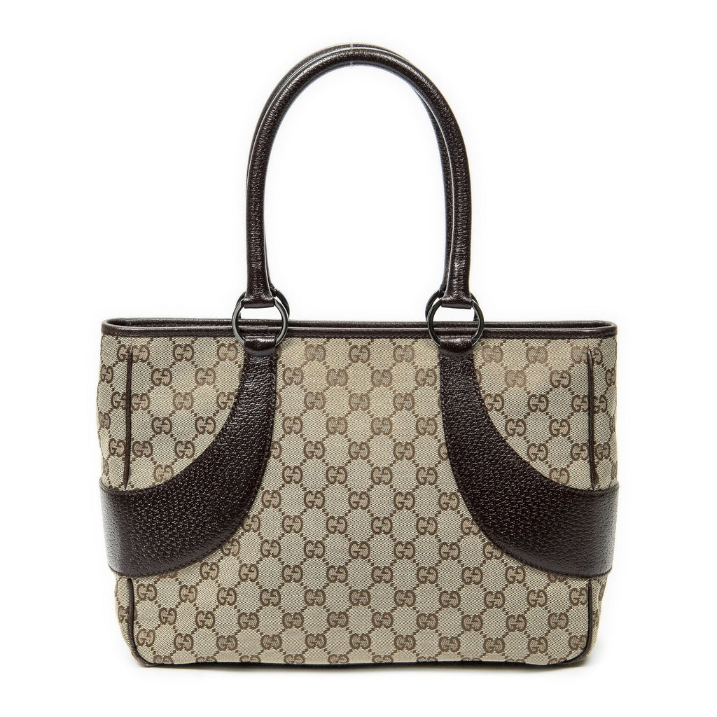 Gucci Tote Beige Brown GG Canvas — view 5