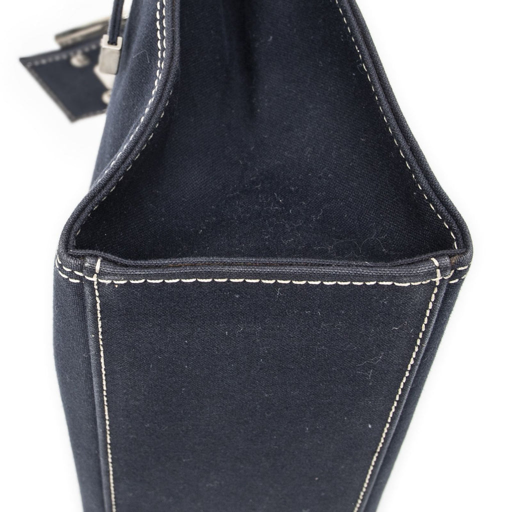 Fendi Vintage FF Marble Tote Blue Denim Canvas — view 8