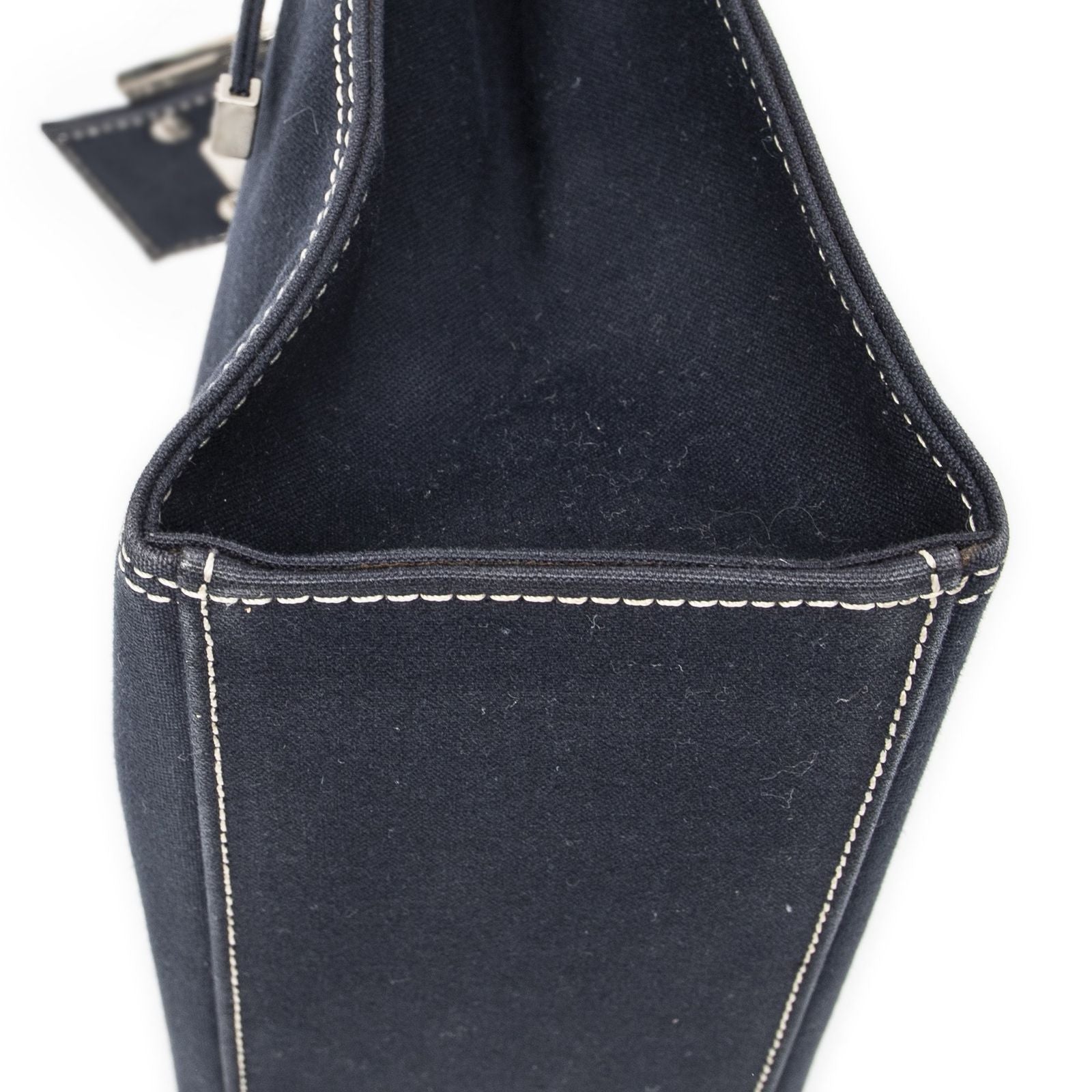 Fendi Vintage FF Marble Tote Blue Denim Canvas — view 8