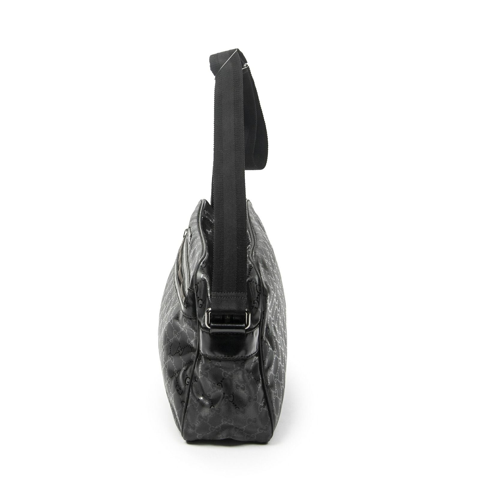 Gucci Front Pocket Messenger Black Inprint Canvas — view 3