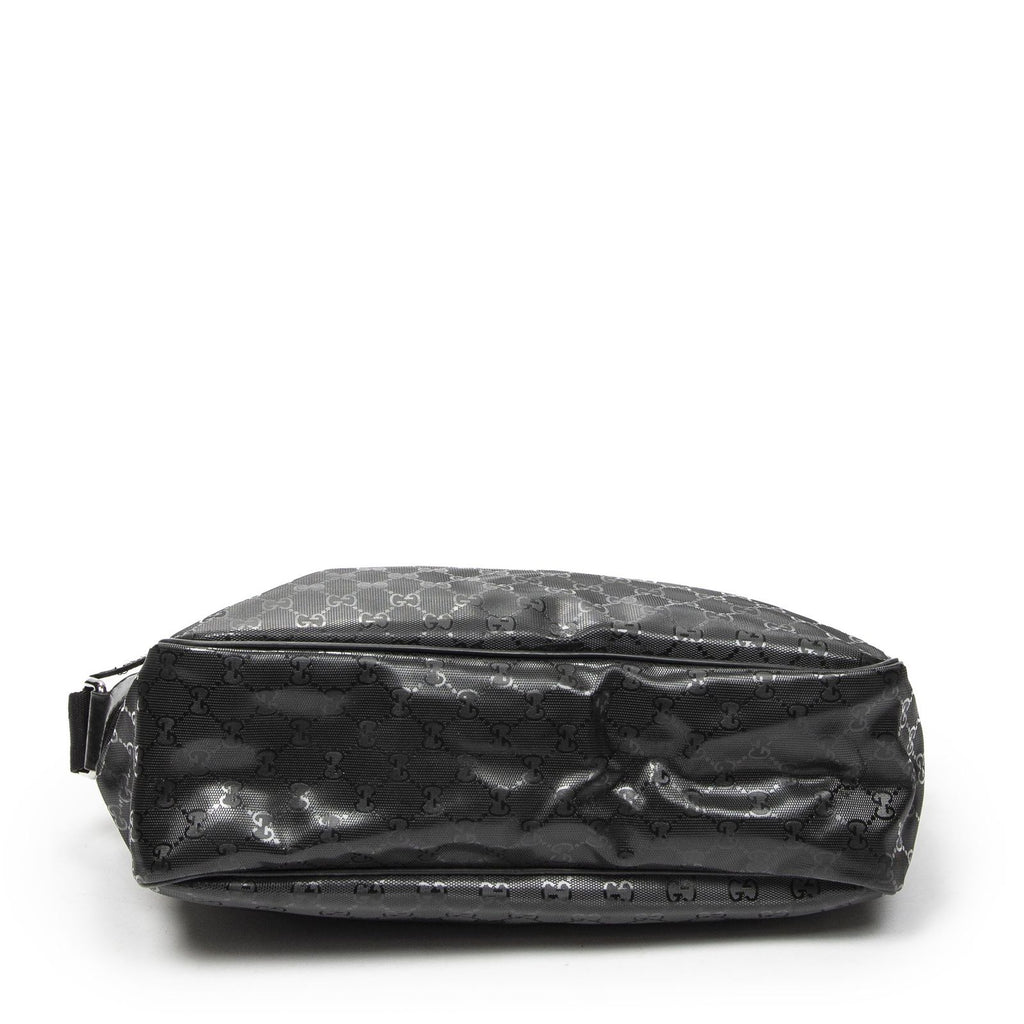 Gucci Front Pocket Messenger Black Inprint Canvas — view 6