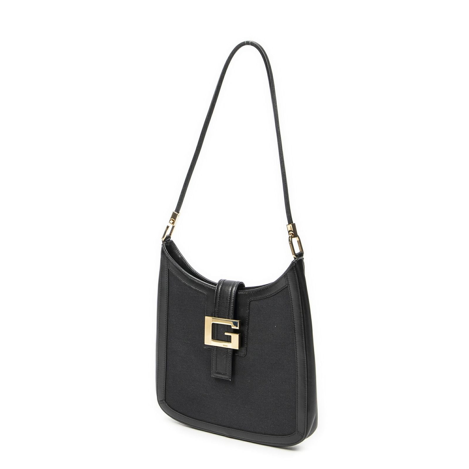 Gucci Vintage Logo Hobo Black Canvas — view 2