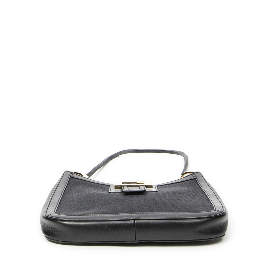 Gucci Vintage Logo Hobo Black Canvas — view 6