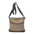 Gucci Web Media Messenger Beige Brown GG Canvas