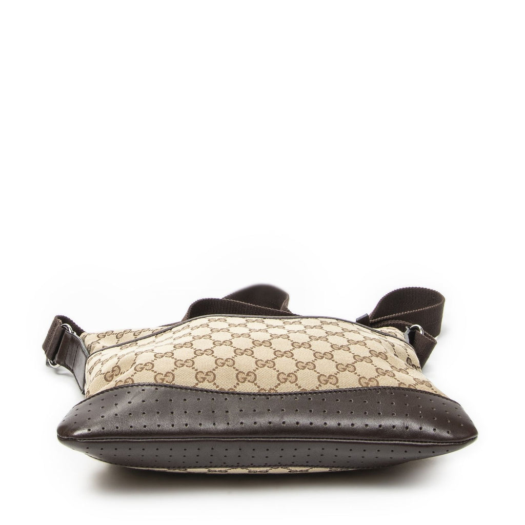 Gucci Web Media Messenger Beige Brown GG Canvas — view 6