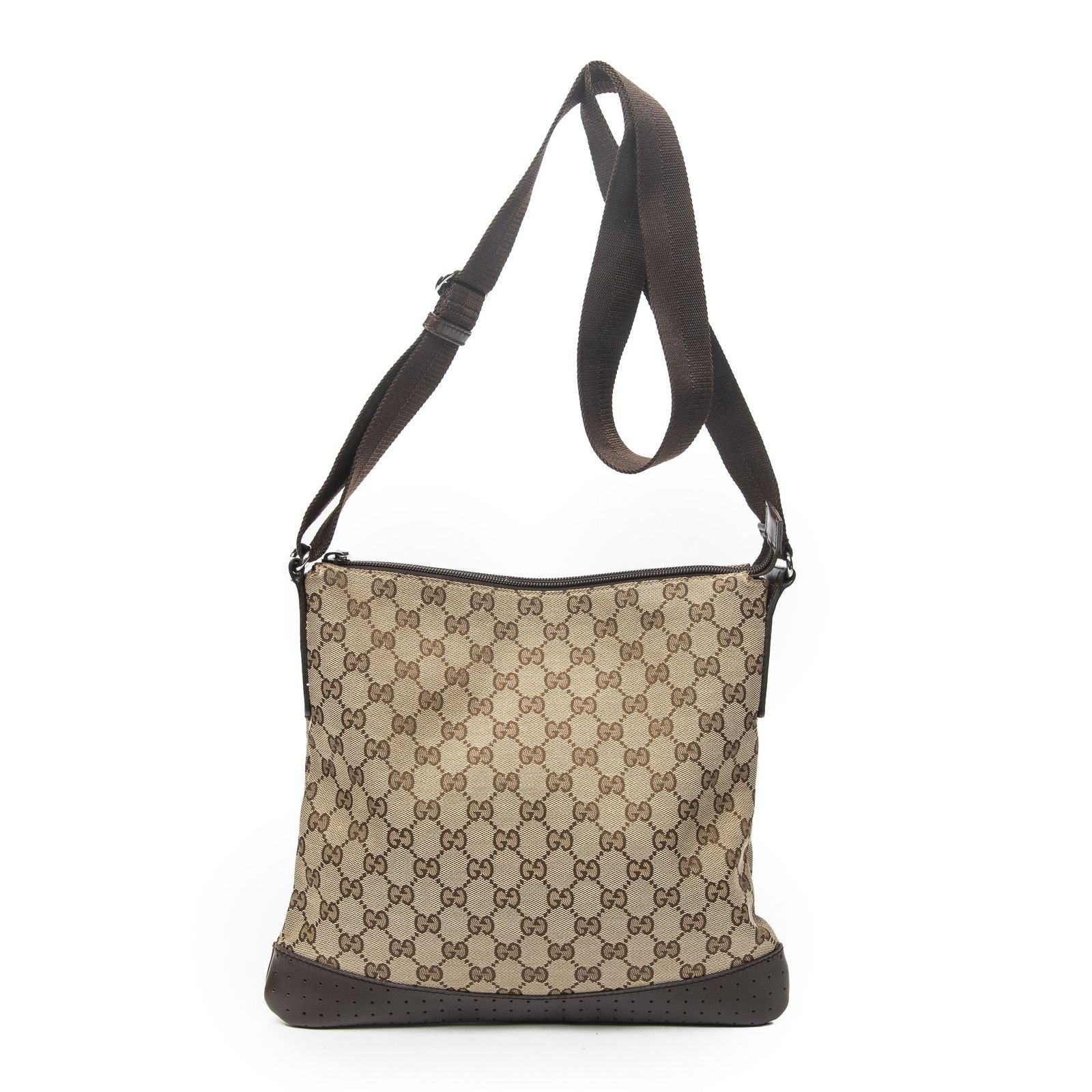 Gucci Web Media Messenger Beige Brown GG Canvas — view 5