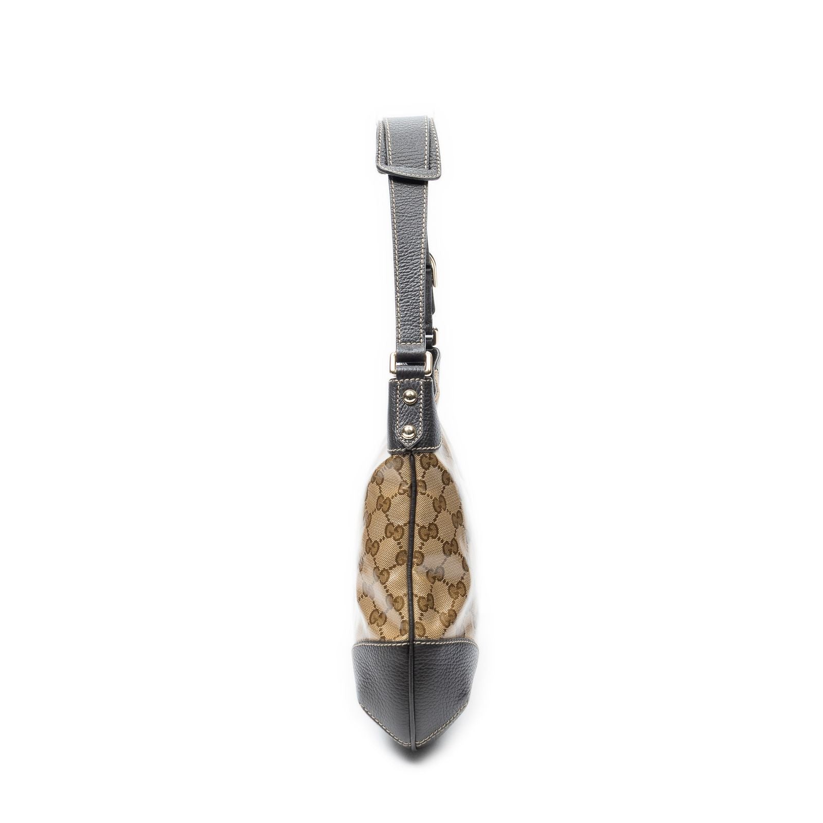 Gucci Zip Beige Brown Crystal Canvas Shoulder — view 3