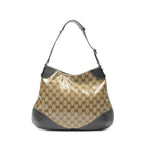 Gucci Zip Beige Brown Crystal Canvas Shoulder — view 5