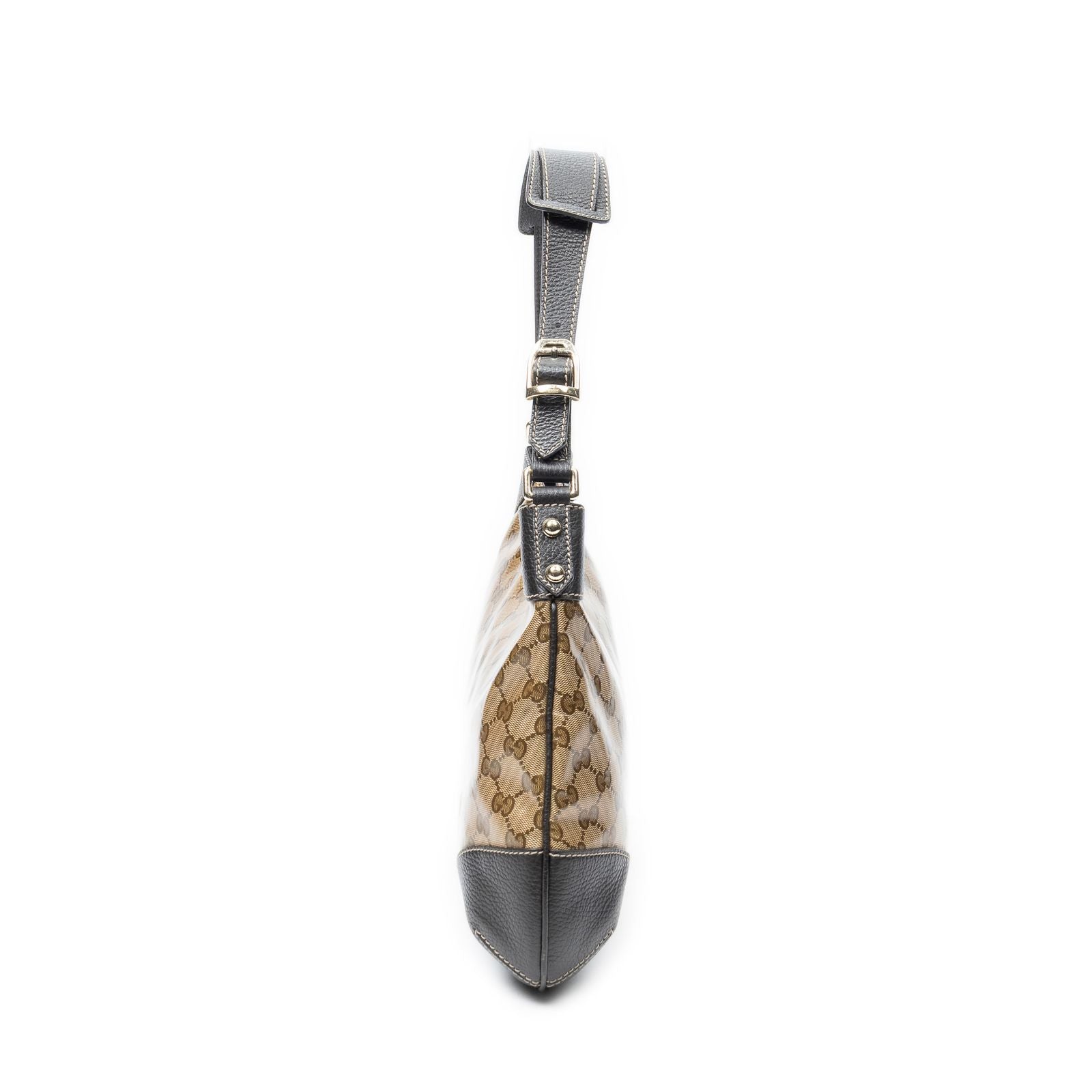 Gucci Zip Beige Brown Crystal Canvas Shoulder — view 4