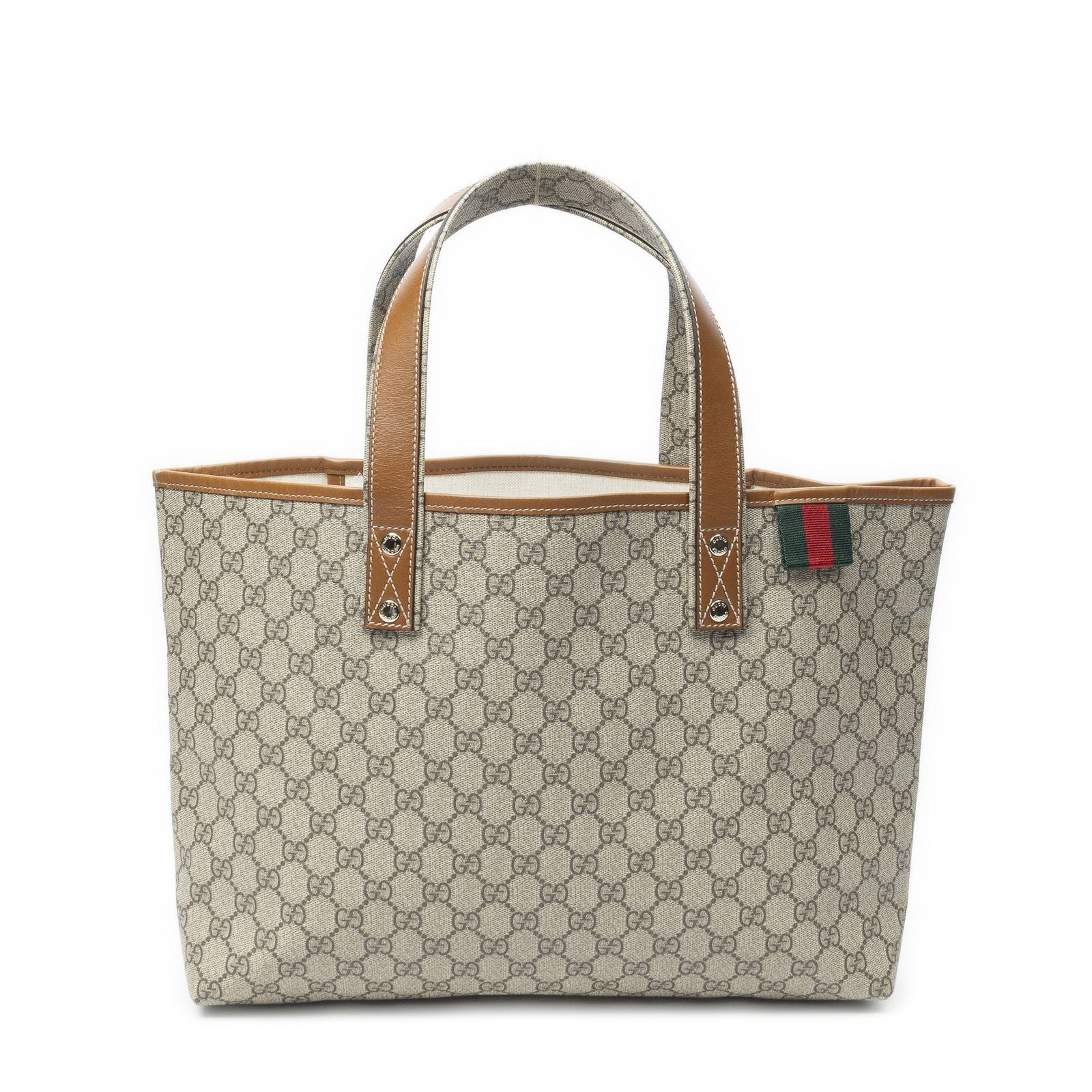 Gucci Shoppingtote Beige Brown Spuri Canvas Shoulder