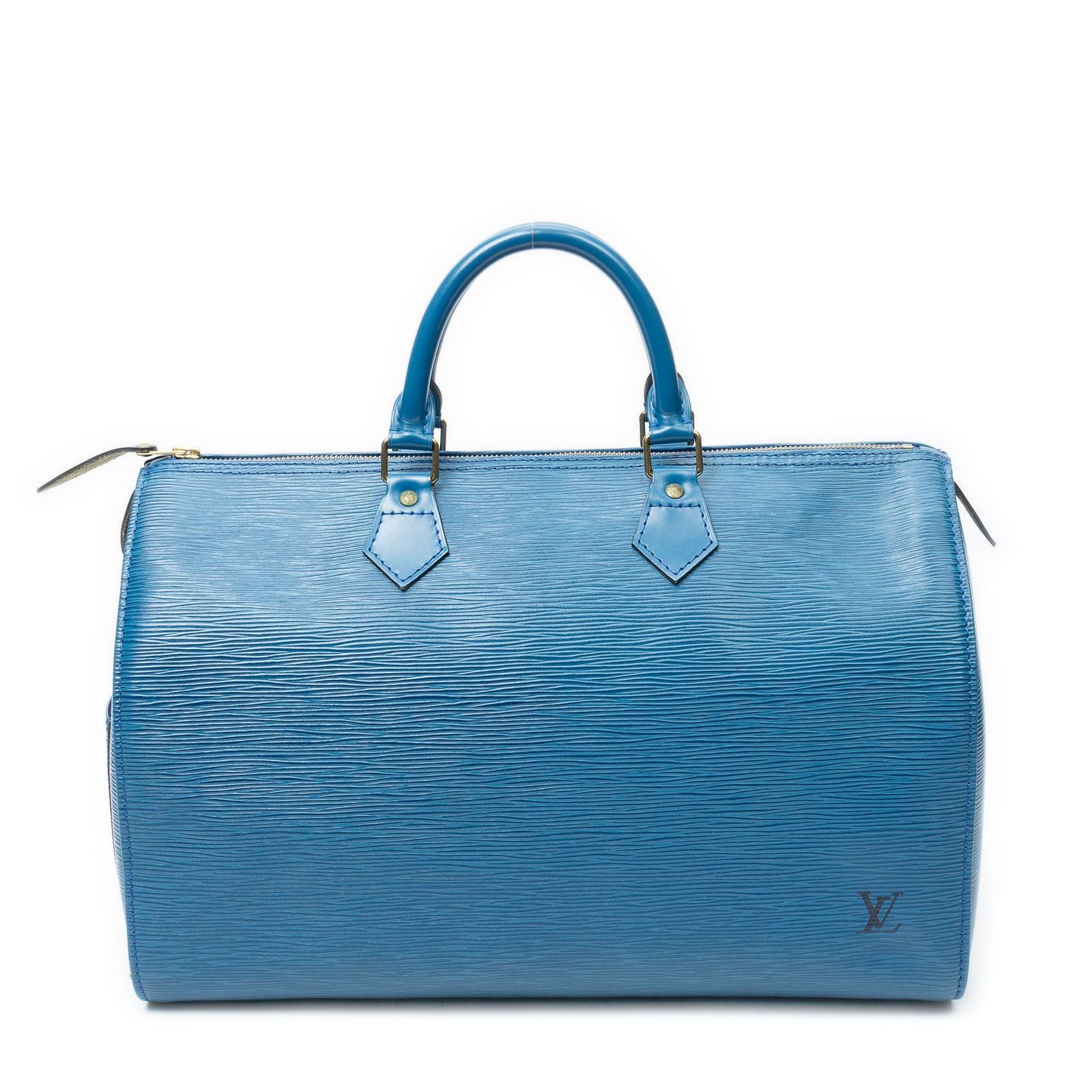 Louis Vuitton Speedy Blue Epi Handbag — view 5