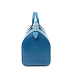 Louis Vuitton Speedy Blue Epi Handbag — view 4