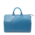 Louis Vuitton Speedy Blue Epi Handbag