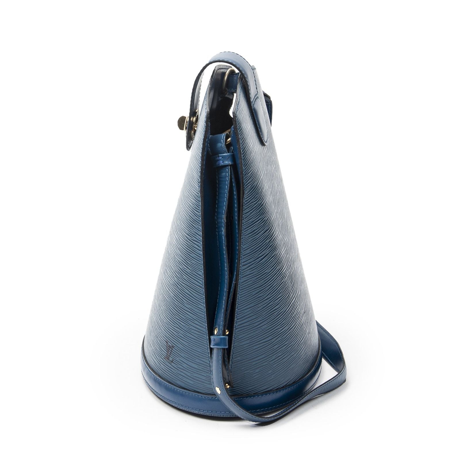 Louis Vuitton Cluny Blue Epi Shoulder — view 3