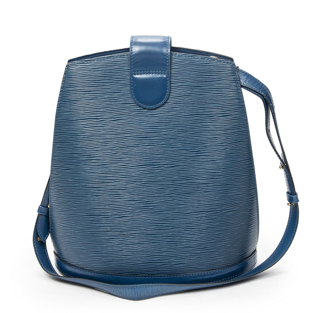 Louis Vuitton Cluny Blue Epi Shoulder — view 5