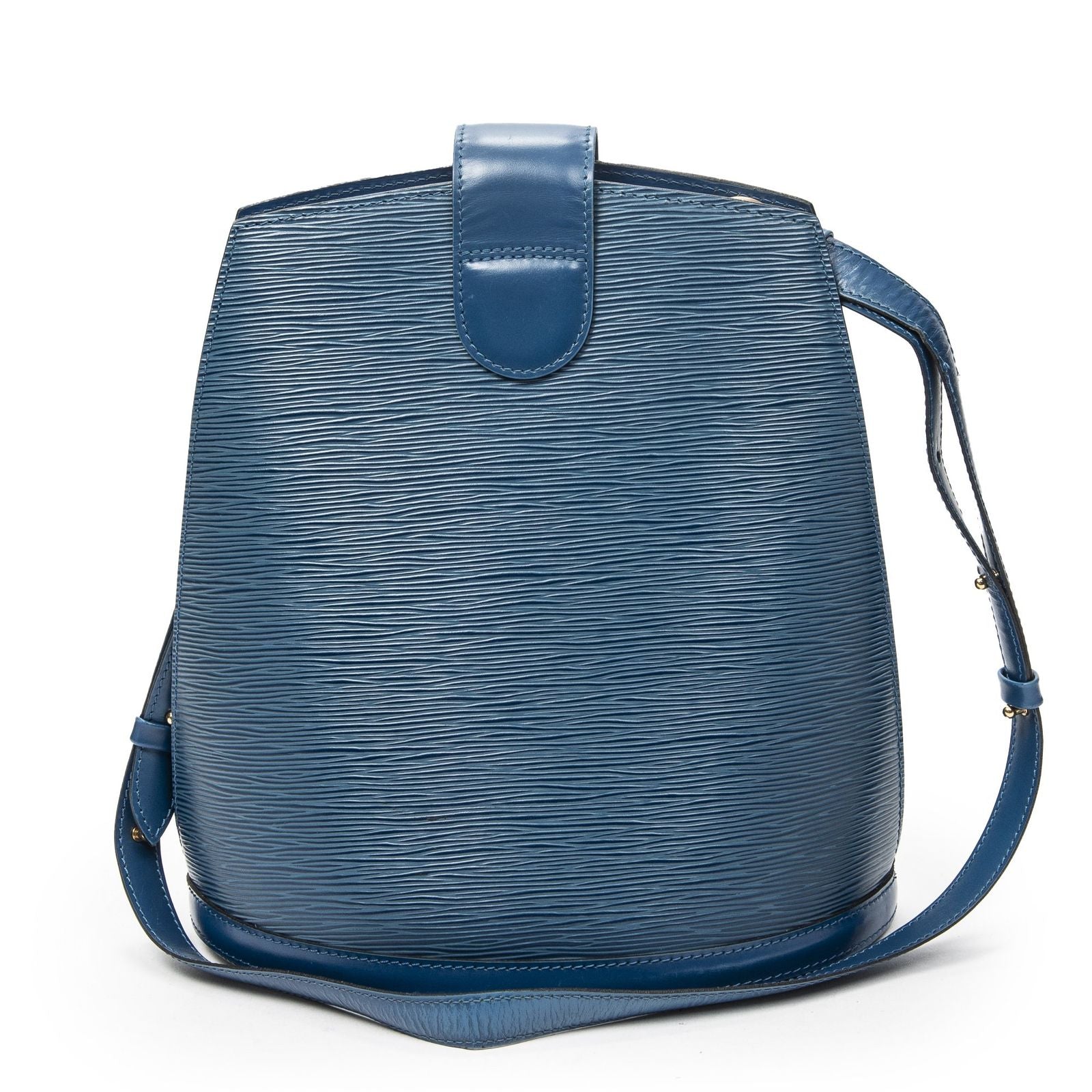 Louis Vuitton Cluny Blue Epi Shoulder — view 5