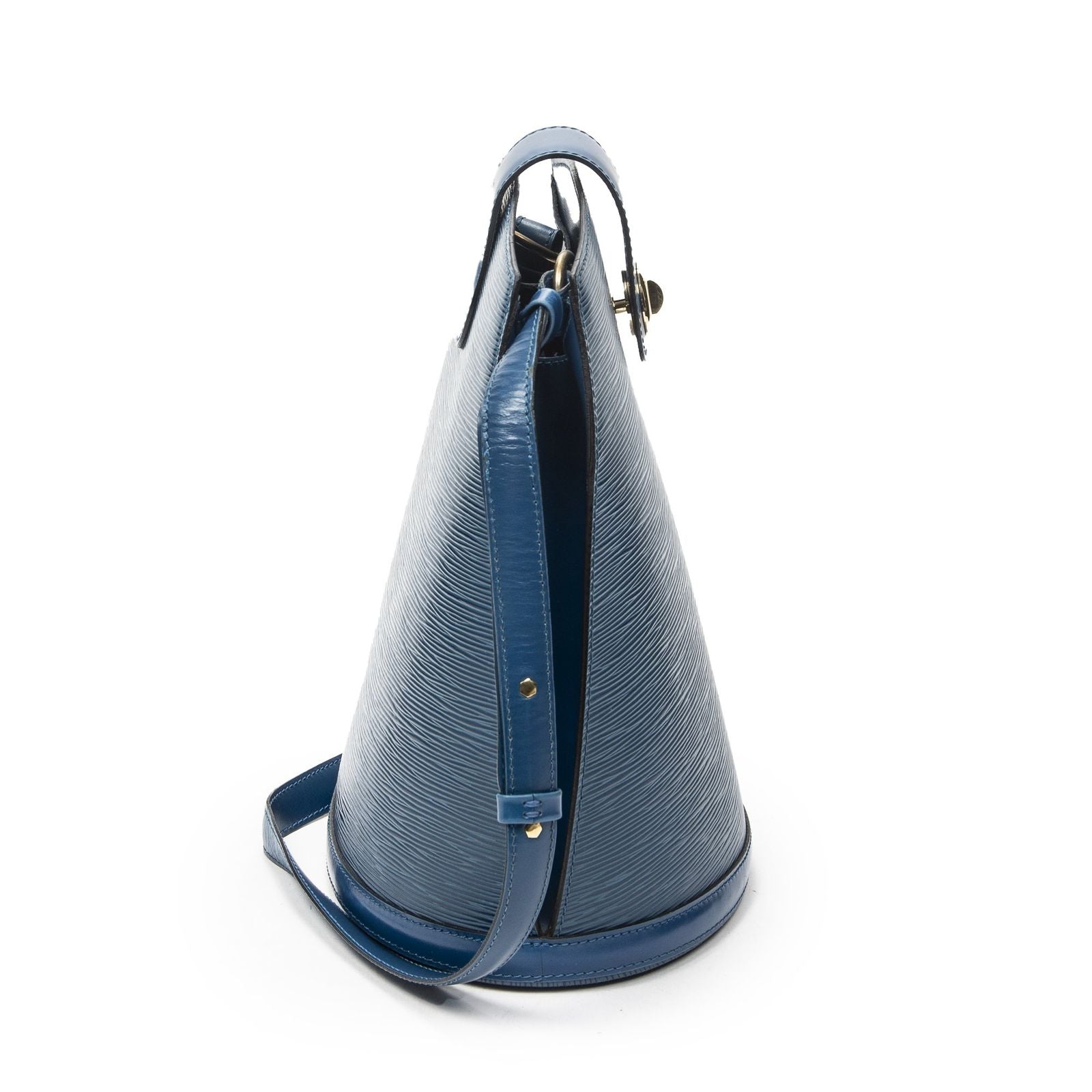Louis Vuitton Cluny Blue Epi Shoulder — view 4