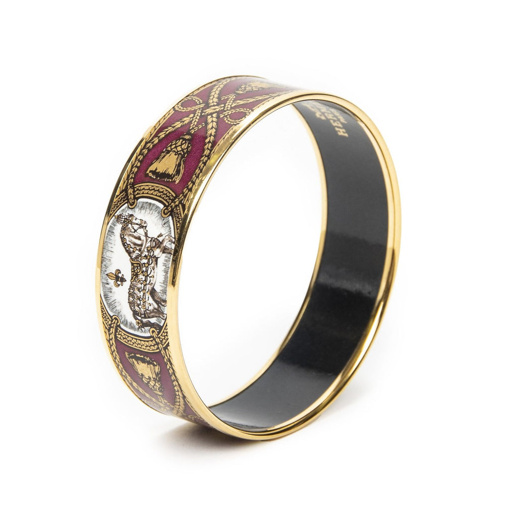 Hermes Enamel Bangle Gandhi Plating Bracelet