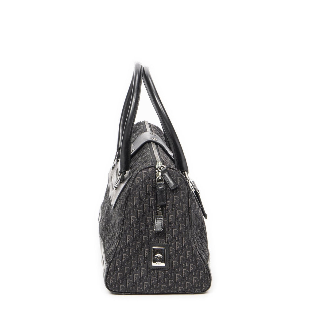 Dior Street Chic Top Handle Black Trotter Canvas — view 4