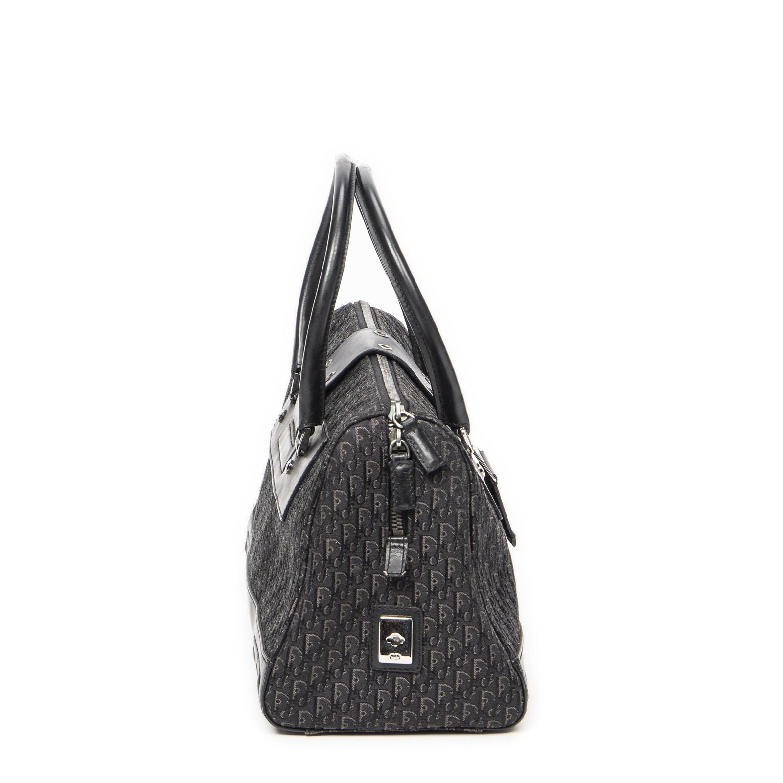 Dior Street Chic Top Handle Black Trotter Canvas — view 4