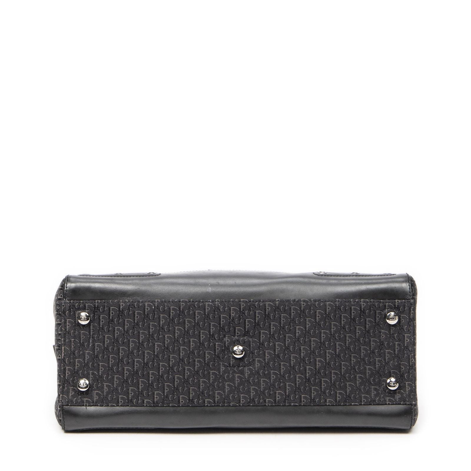 Dior Street Chic Top Handle Black Trotter Canvas — view 6