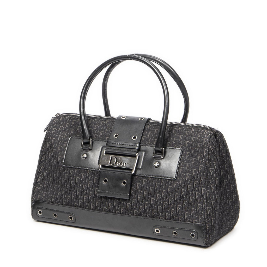 Dior Street Chic Top Handle Black Trotter Canvas — view 2