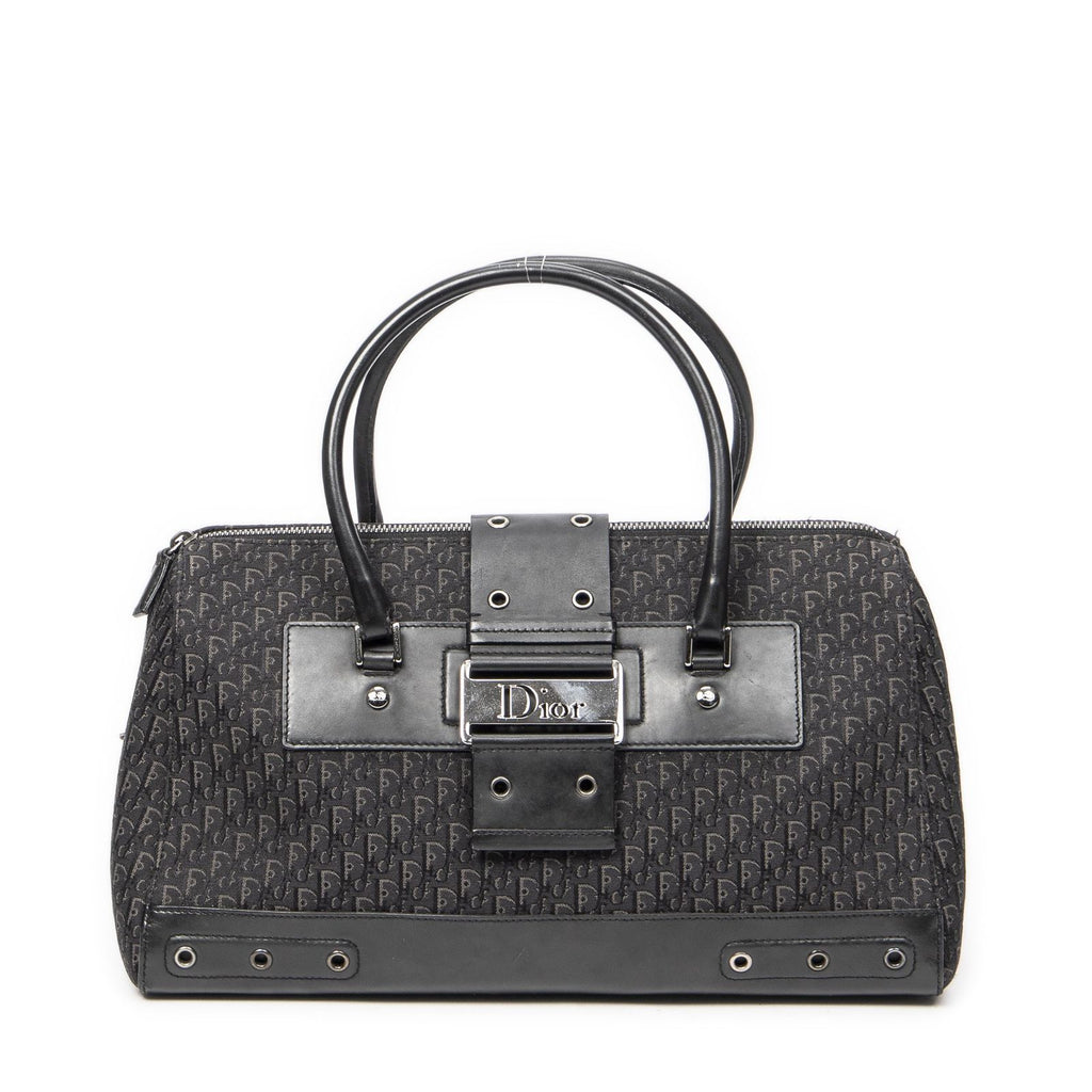 Dior Street Chic Top Handle Black Trotter Canvas