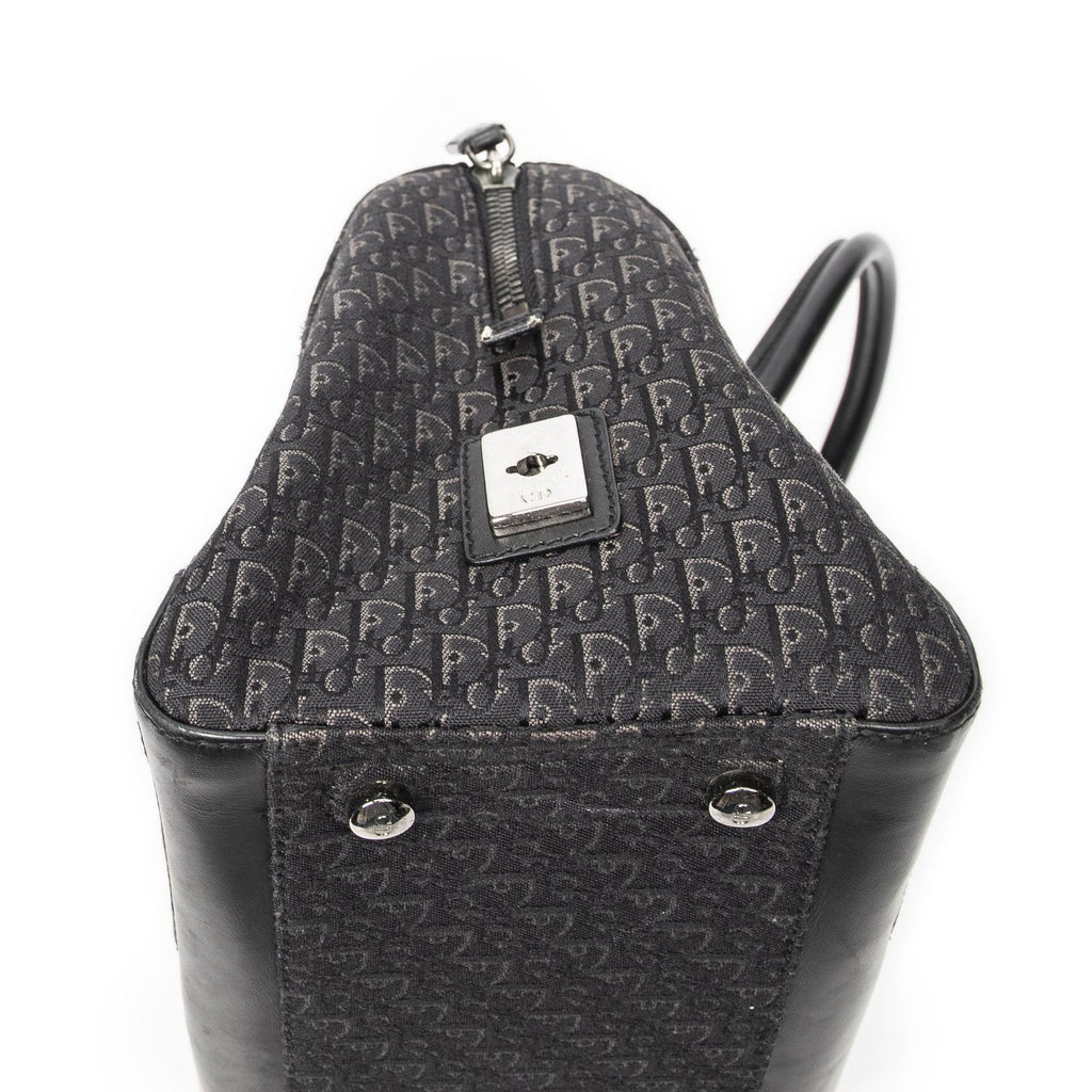 Dior Street Chic Top Handle Black Trotter Canvas — view 7