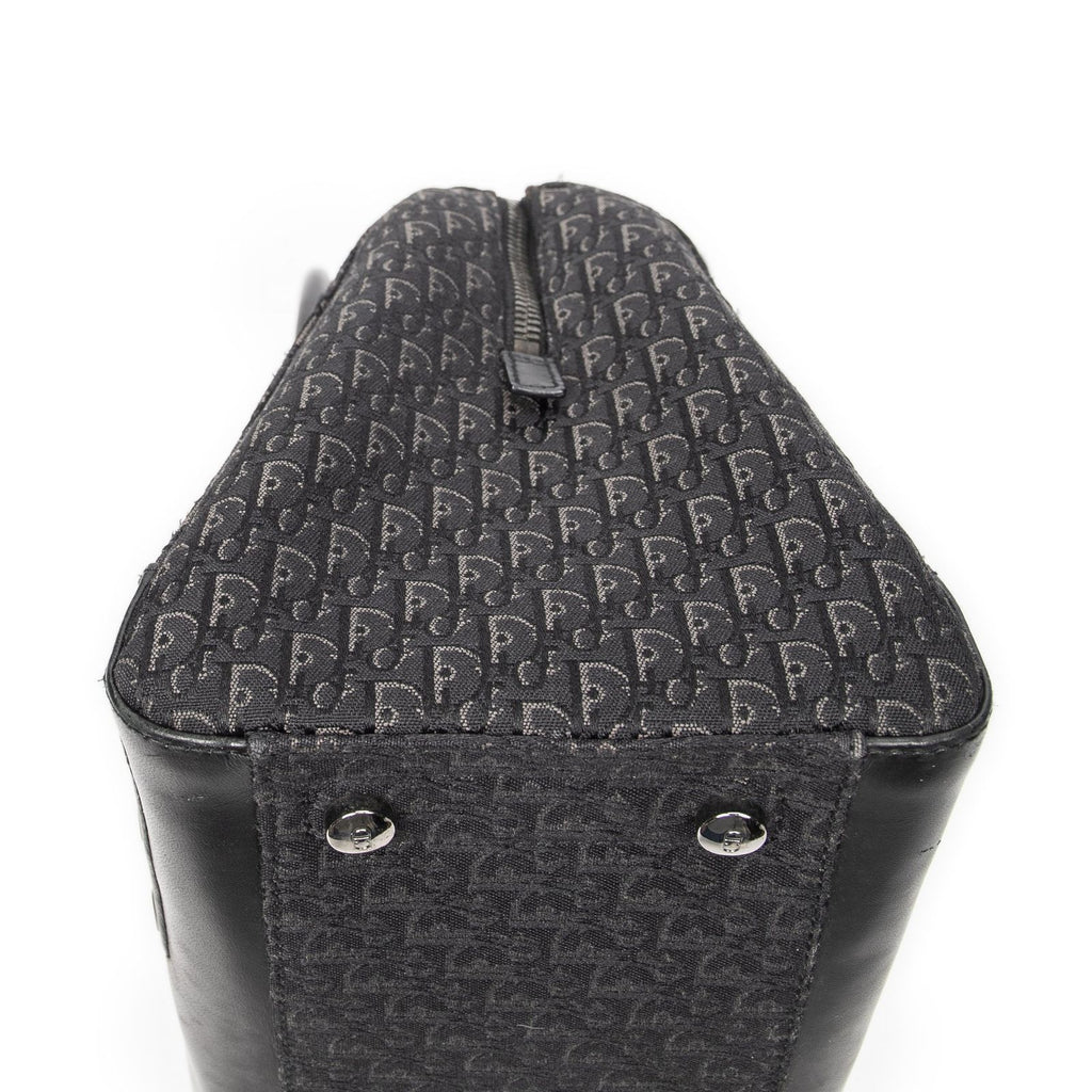 Dior Street Chic Top Handle Black Trotter Canvas — view 8