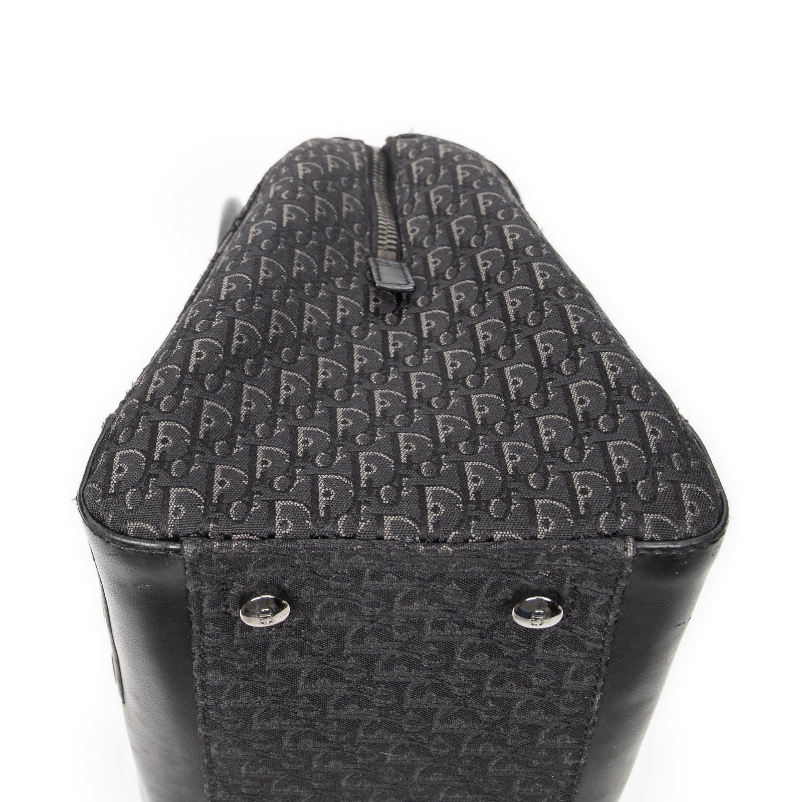 Dior Street Chic Top Handle Black Trotter Canvas — view 8