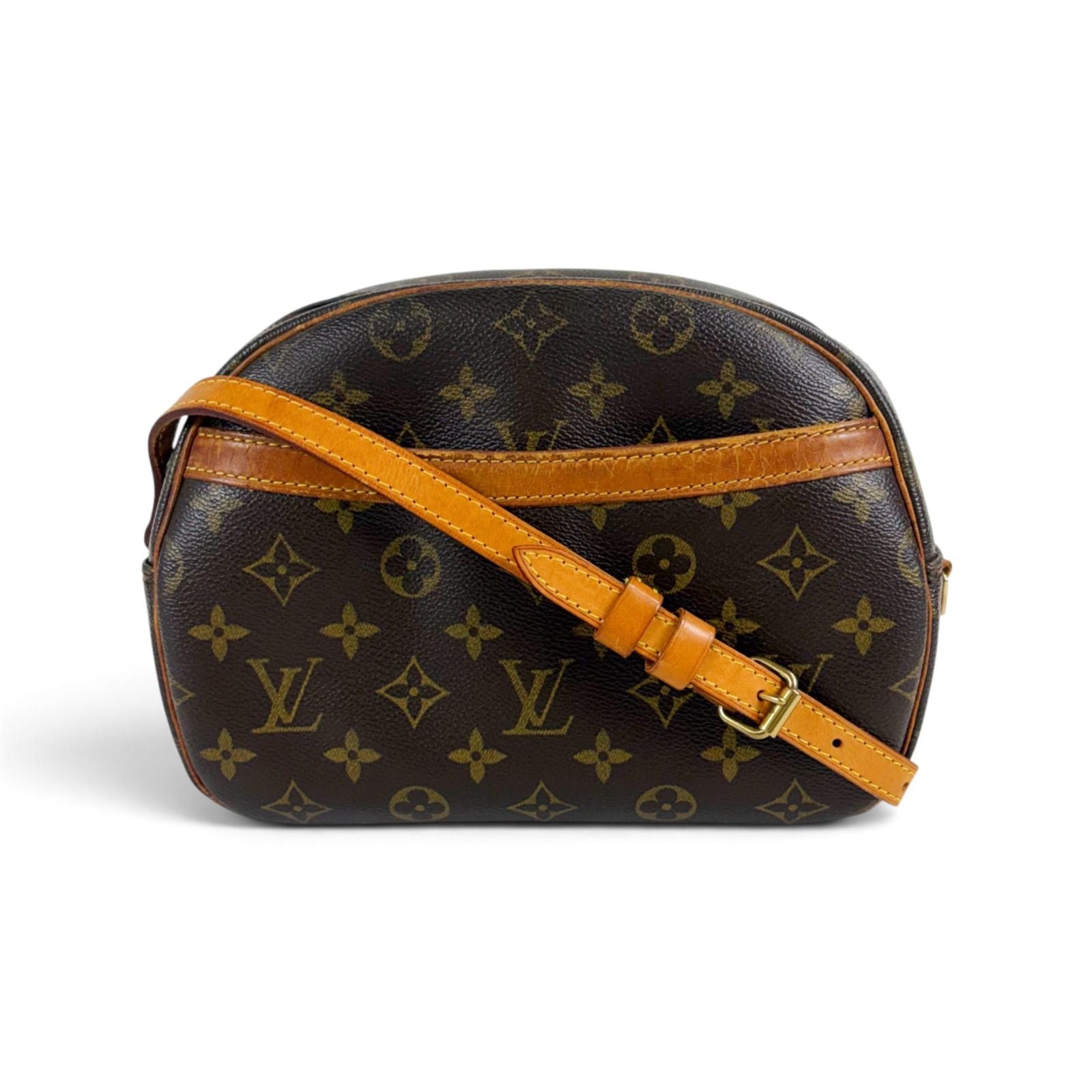 Louis Vuitton Shoulder Bag Blois Monogram Lambskin Brown Pochette — view 2