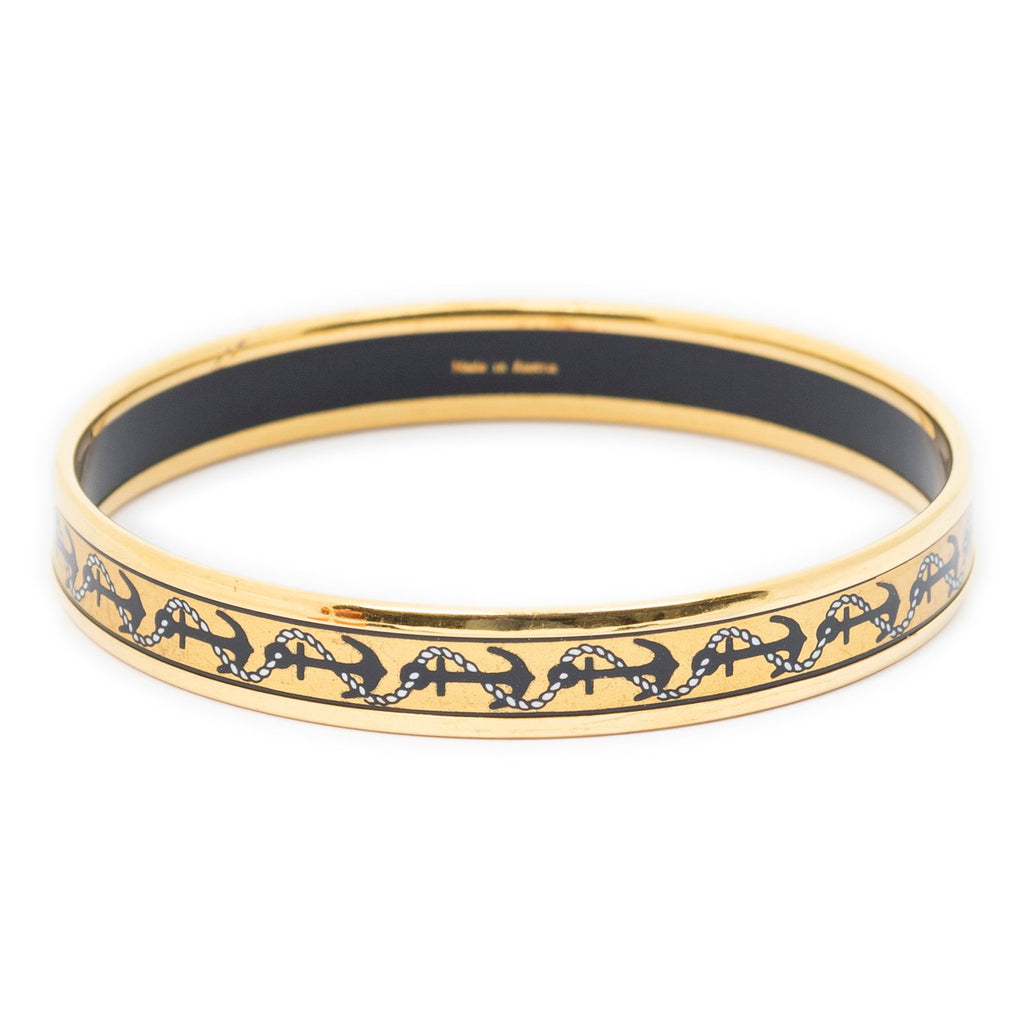 Hermes Enamel Bangle Anchor Motifa Bracelet — view 3