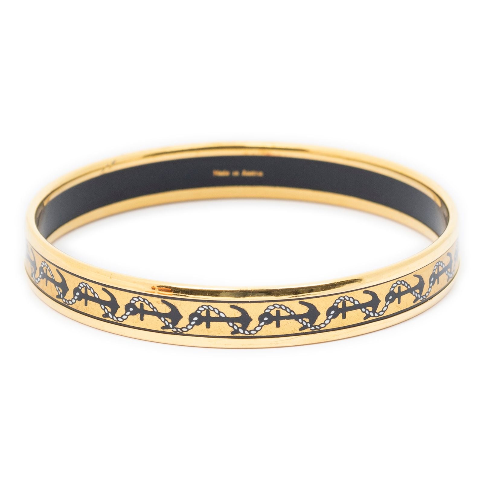 Hermes Enamel Bangle Anchor Motifa Bracelet — view 3