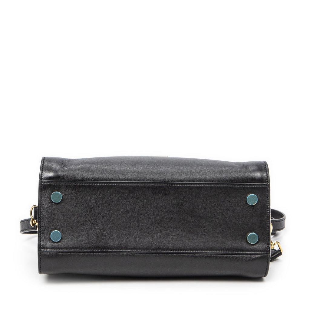 Saint Laurent Monogram Cabas Black Calfskin Leather Tote — view 6
