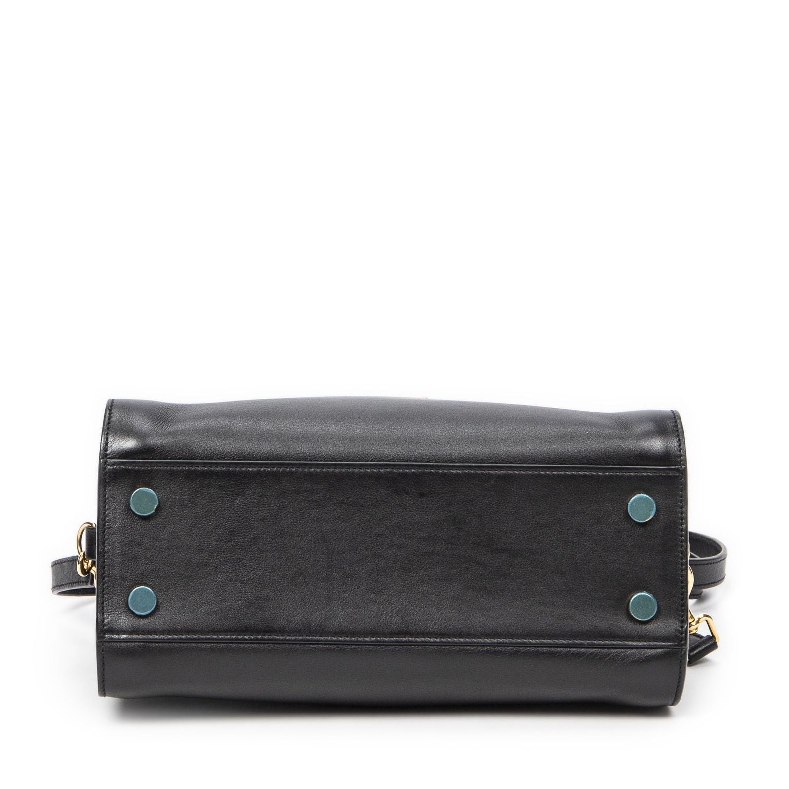Saint Laurent Monogram Cabas Black Calfskin Leather Tote — view 6