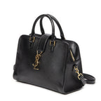 Saint Laurent Monogram Cabas Black Calfskin Leather Tote — view 2