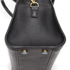 Saint Laurent Monogram Cabas Black Calfskin Leather Tote — view 7