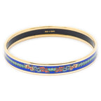 Hermes Enamel Bangle Blue Green Motif Bracelet — view 3