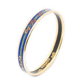 Hermes Enamel Bangle Blue Green Motif Bracelet