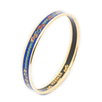 Hermes Enamel Bangle Blue Green Motif Bracelet