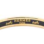 Hermes Enamel Bangle Blue Green Motif Bracelet — view 4