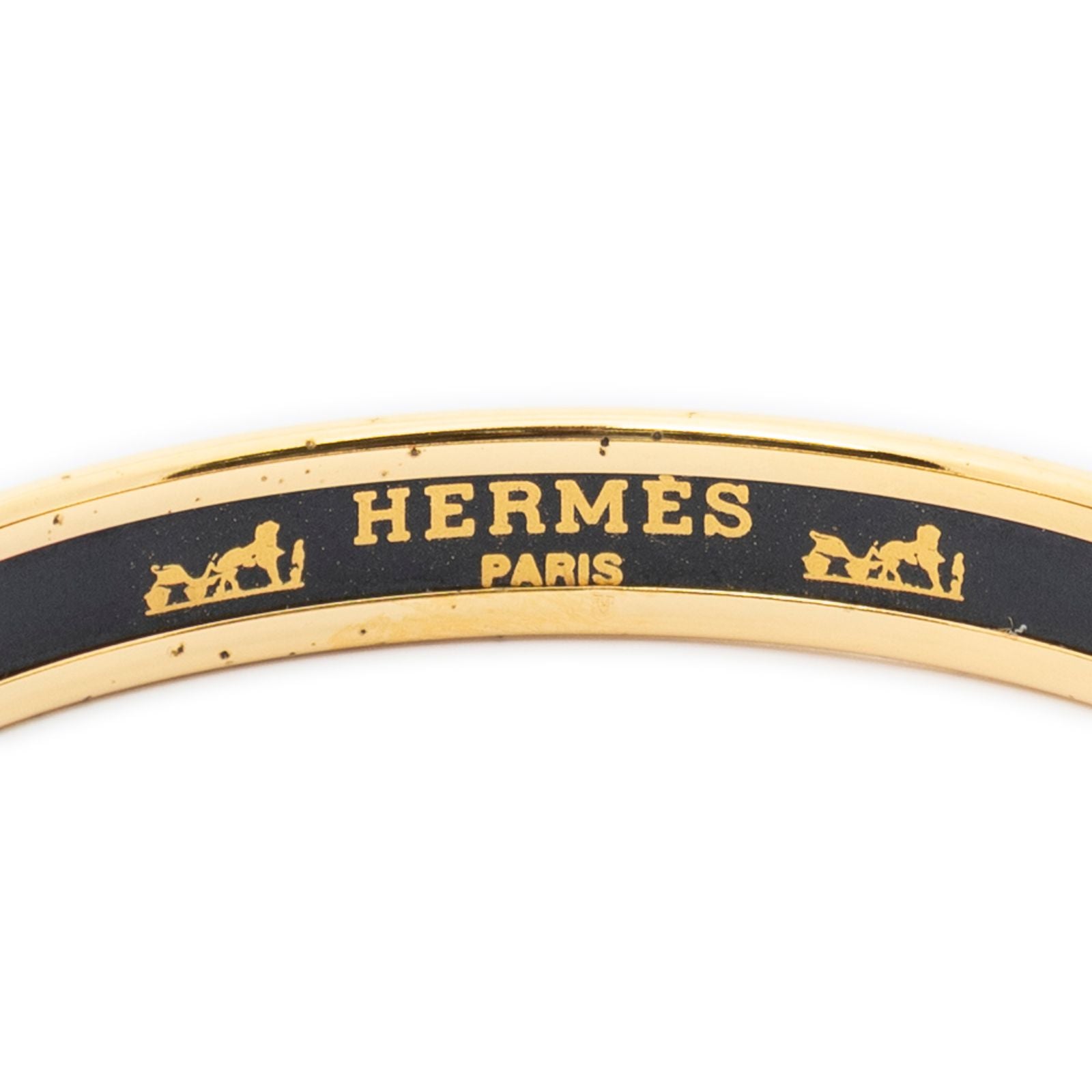 Hermes Enamel Bangle Blue Green Motif Bracelet — view 4