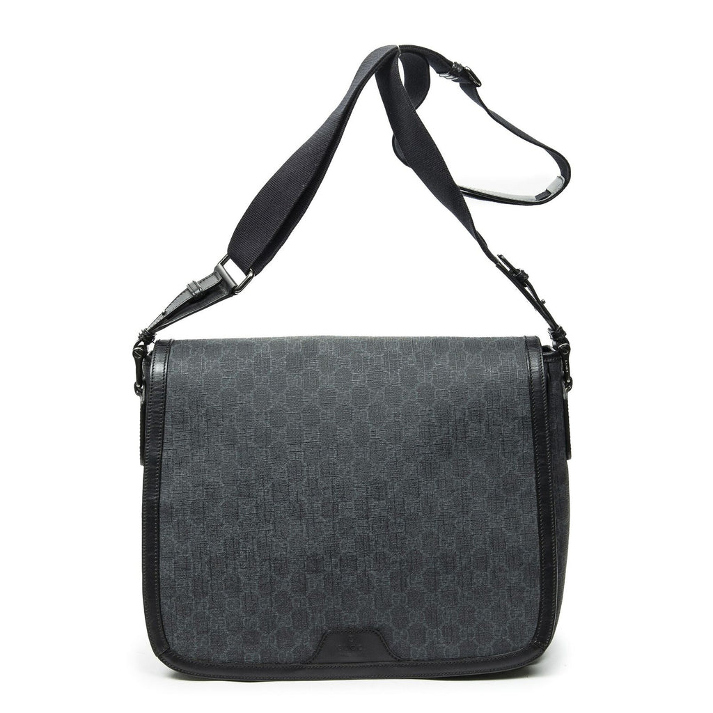 Gucci Flap Messenger Black Spuri Canvas
