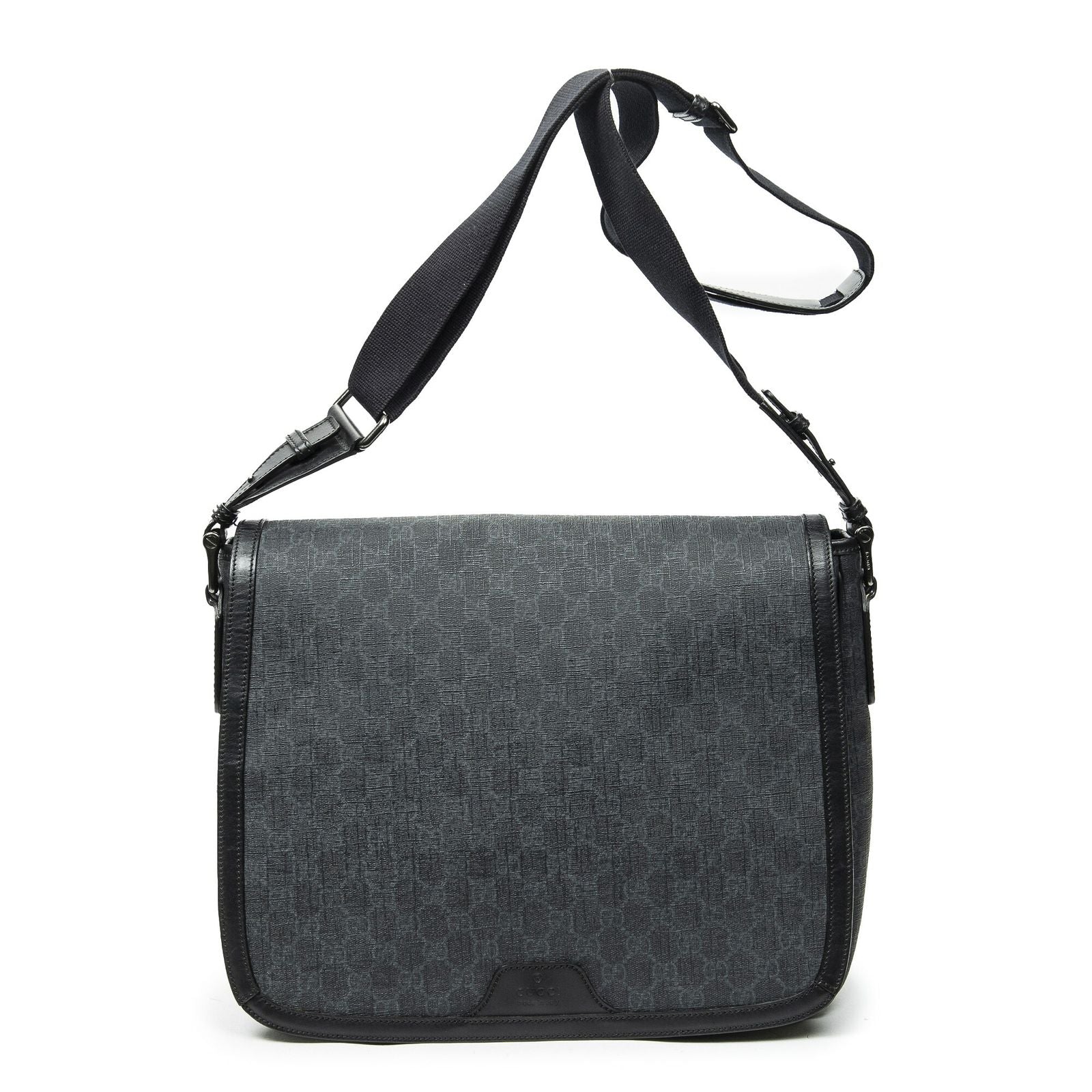 Gucci Flap Messenger Black Spuri Canvas