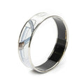 Hermes Enamel Bangle Light Blue Silver Plating Bracelet