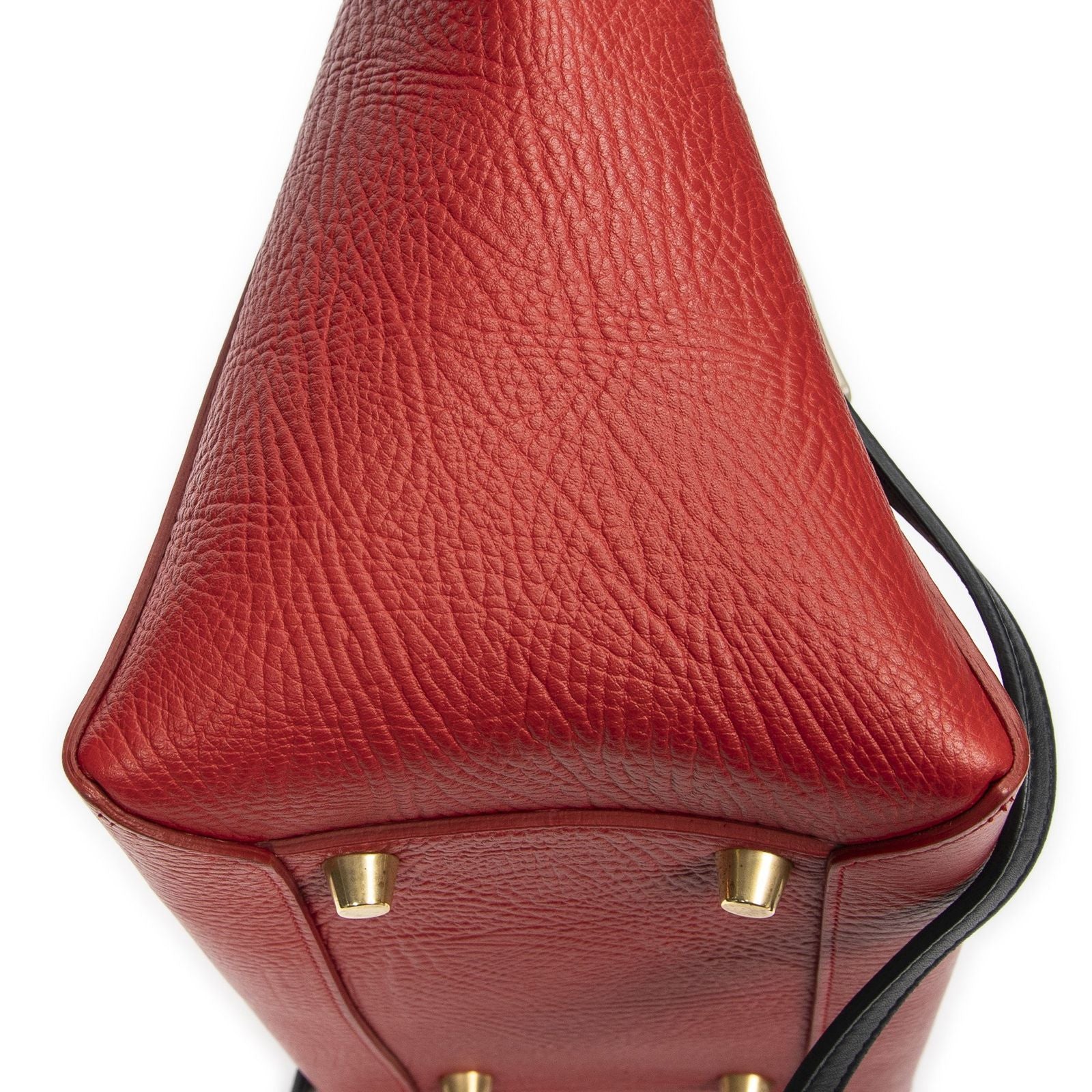 Celine Mini Tricolor Belt Bag Red Black Ivory Grain Calf Leather — view 7