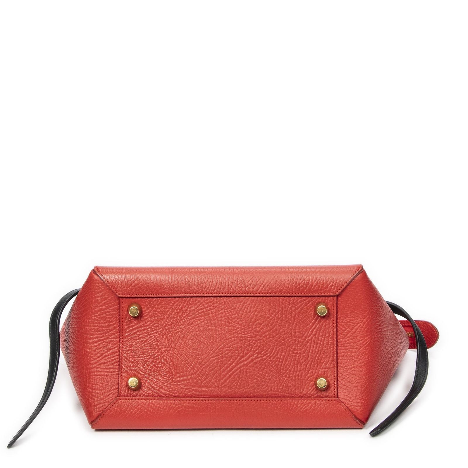 Celine Mini Tricolor Belt Bag Red Black Ivory Grain Calf Leather — view 6
