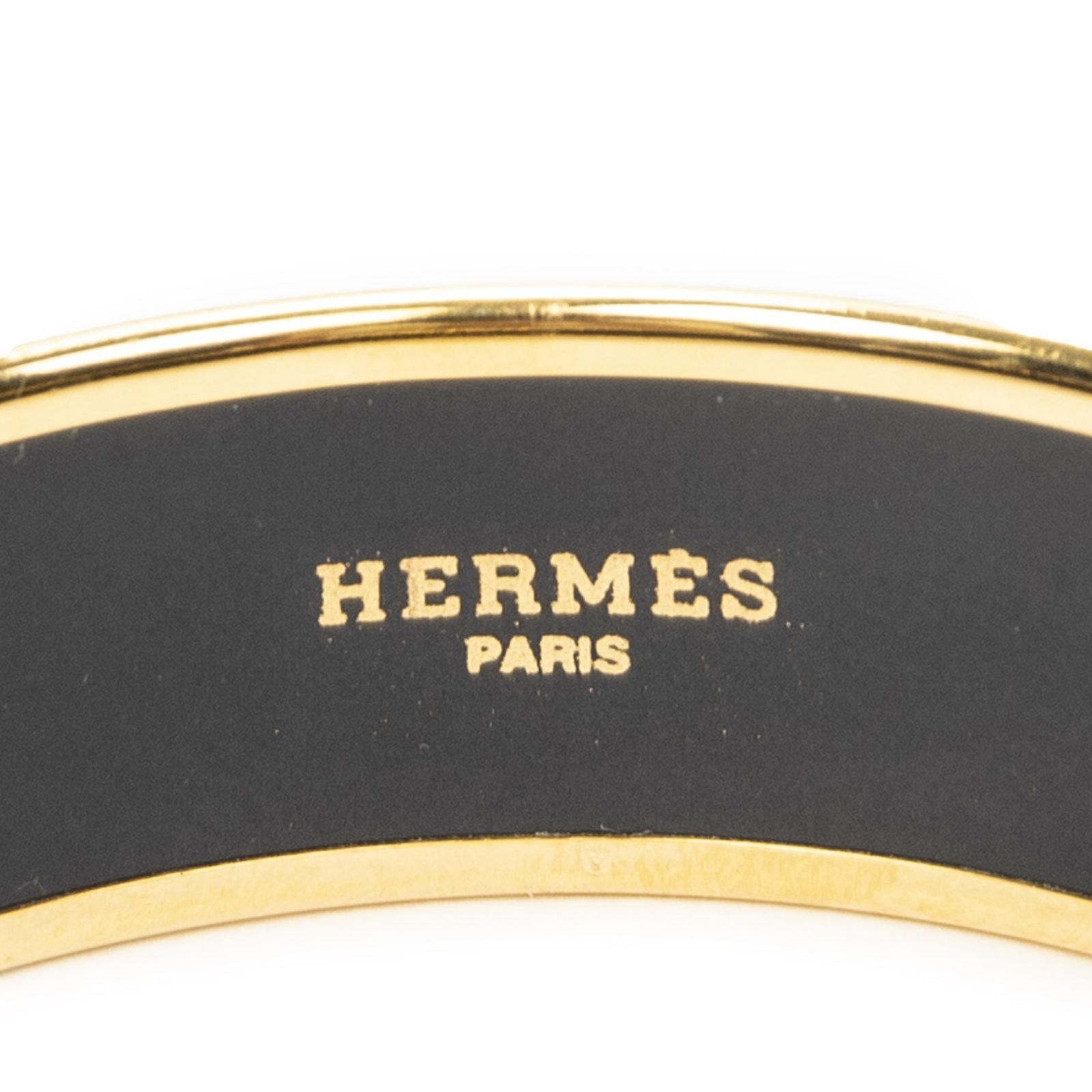 Hermes Enamel Bangle Blue Plating Bracelet — view 4